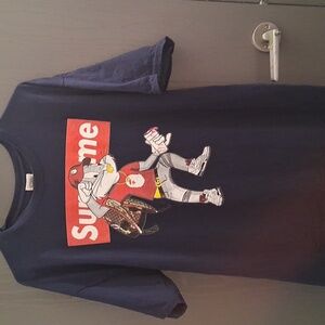 Supreme Navy Cartoon Graphic Tee XL Unisex
